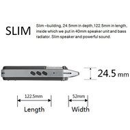 MIFA F4 Ultra-light Wireless Bluetooth Speaker Grey,With Mic,Micro SD,Hook ,And Aluminum Alloy Housing shock resistance... N4