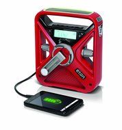 Eton FRX3 Hand Turbine NOAA AM/FM Weather Alert Radio with Smartphone Charger - Red (NFRX3WXR) N7