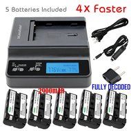 Kastar NP-F570 Battery (5-Pack) and Ultra Fast Charger(4X faster) Kit for NP-F570, NP-F550, NP-F530, NP-F330 work... N6