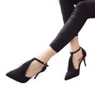 Spritech(TM) Women Girl Summer Tassels Decorated Strap High Heel Stiletto Pumps Shoes Camel 39 N3