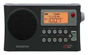 Sangean Portable Digital AM/FM Weather Alert Alarm Clock Radio with Large Easy to Read Backlit LCD Display Built-in...