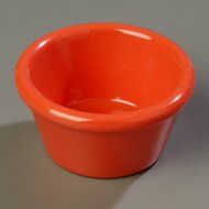 Carlisle 085252 Melamine Smooth Ramekin, 2 oz Capacity, Sunset Orange (Case of 72) N8