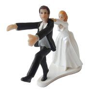 GSPORT Wedding Cake Toppers Bride and Groom Resin Dolls Wedding Decoration 20 pieces Design (K) N2