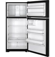 GE GTE15CTHRBB 14.6 Cu. Ft. Black Top Freezer Refrigerator - Energy Star - Right Hinge N2