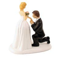 GSPORT Wedding Cake Toppers Bride and Groom Resin Dolls Wedding Decoration 20 pieces Design (K) N4
