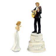 GSPORT Wedding Cake Toppers Bride and Groom Resin Dolls Wedding Decoration 20 pieces Design (K) N6