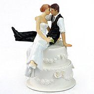 GSPORT Wedding Cake Toppers Bride and Groom Resin Dolls Wedding Decoration 20 pieces Design (K) N8