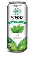 Steaz Organic Iced Teaz, Green Tea with Mint, 16-Ounce Cans (Pack of 12) N4