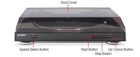 Sony Fully Automatic Stereo Turntable Plus 100ft Oxygen-Free Copper Speaker Wire N7