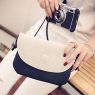 Women Bags Creazy Clamshell Fashion Embossed Purse Shoulder Diagonal Package (Black) N4