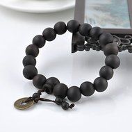 Chinese Style Wood Buddha Beads Buddhist Prayer Tibet Bracelet Mala Bangle Wrist N3