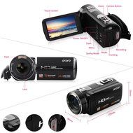 Boblov ORDRO HDV Full HD Digital Video Camera Recorder LCD Touch Screen 1080P 3.0-in Rotatable Camcorder DV DVR... N21