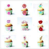 Yunko 24 Pcs Cute Decorative Cupcake Muffin Toppers Wild Animals Zoo Zebra Lion Tiger Elephant Giraffe Baby Shower... N5