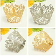 Yunko 24 Pcs Cute Decorative Cupcake Muffin Toppers Wild Animals Zoo Zebra Lion Tiger Elephant Giraffe Baby Shower... N6