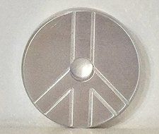 Spinners Peace Sign 45 RPM record Adapter Aluminum N2