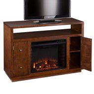 Brentford Media Electric Fireplace - Dark Tobacco N10