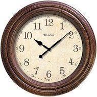 New WESTCLOX 33883P 10&quot; Realistic Woodgrain Wall Clock