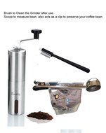 Manual Coffee Grinder with Travel Pouch, Spoon and Cleaning Brush | Ceramic Conical Burr for Precision Brewing... N5