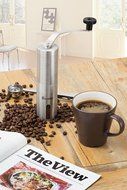 Manual Coffee Grinder with Travel Pouch, Spoon and Cleaning Brush | Ceramic Conical Burr for Precision Brewing... N6