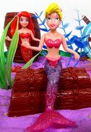 16 Piece Under the Sea MERMAID Themed Birthday Cake Topper Set Featuring Mermaid and Friends Characters and Decorative...