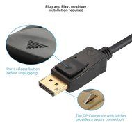 HDMI DisplayPort Cable 6FT, FEMORO DP HDMI Display Cable Adapter 6feet Male to Male Port Gold Plated Port with... N11