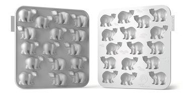 Siliconezone My Animals Collection 6.9&quot; Non-Stick Silicone Panda Chocolate Mold, Green N5