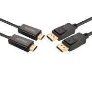 HDMI DisplayPort Cable 6FT, FEMORO DP HDMI Display Cable Adapter 6feet Male to Male Port Gold Plated Port with... N15