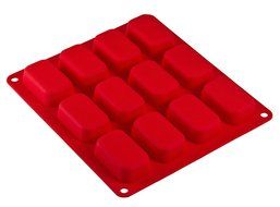 Silicone Petite Loaf Baking Pan / Soap Mold by Backen - 12 Mini-Loaf 100% FDA Approved Food Grade Silicone N3
