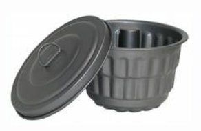 SCI Scandicrafts Steamed Pudding Mold with Lid 6-inch Diameter 5-Cup, Nonstick