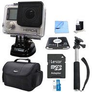 HERO 4 Silver Action Camera - All Inclusive Bundle. Includes GoPro Hero 4 Silver, 16GB microSDHC UHS-I 300x Memory...