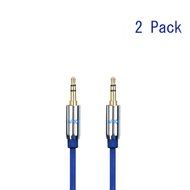 3.5mm Auxiliary Audio Cable APXX 2-Pack Male To Male Stereo Gold Plated Connector (0.5Ft &amp; 1Ft) N7