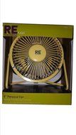 RE Room Essentials 4" Personal Fan Adjustable Tilt Yellow Metal Construction
