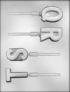 CK Products 2-Inch Initial Sucker Q-R-S-T Chocolate Mold