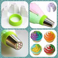 Russian Piping Tips 48pcs Set (27 XLarge nozzles 20 FREE disposable pastry bags tri coupler) 304 Stainless DELUXE... N2