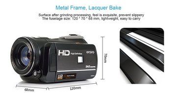 Ordro Full HD Camcorder 1080P Video Recorder (Wi-Fi, Night Vision, 3-inch LCD, 18x Digital Zoom, Max 24.0Megapixels... N2