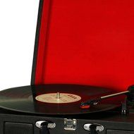 Timestorm XR-636RP Belt-Drive 3-Speed Portable Stereo Bluetooth Turntable N8