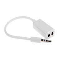 niceEshop White 3.5mm Audio Jack Stereo Headphone Splitter Cable Adapter for iPhone iPad iPod N3