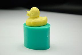TANGCHU Fondant Silicone Sugar Craft Mold Duck Shape 2.75*2.16inch Green