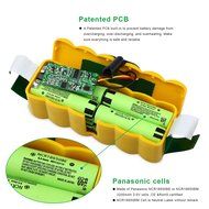 Melasta Higher Power 6400mAh 14.8V Li-ion Replacement Battery Made of Panasonic Cells for iRobot Roomba 500 600...