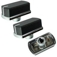 Belling Hob Oven Cooker Control Switch Knobs (Black / Silver, Pack of 3)