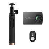 YI 4K Action Camera with Selfie Stick &amp; Bluetooth Remote (US Edition) Night Black N10