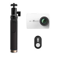 YI 4K Action Camera with Selfie Stick &amp; Bluetooth Remote (US Edition) Night Black N16
