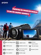 Boblov ORDRO HDV Full HD Digital Video Camera Recorder LCD Touch Screen 1080P 3.0-in Rotatable Camcorder DV DVR... N23