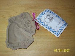 Brown Bag Angel With A Heart Cookie Art Mold 1987