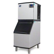 Manitowoc ID-0523W_B-320 460 Lb Water-Cooled Full Cube Ice Machine w/ Storage Bin