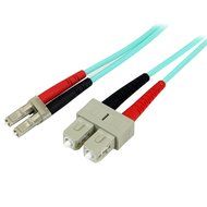 StarTech.com 2m Fiber Optic Cable - 10 Gb Aqua - Multimode Duplex 50/125 - LSZH - LC/SC - OM3 - LC to SC Fiber... N2