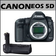 Canon EOS 5D Mark III 22.3MP Full Frame CMOS w/ 1080p Full-HD Video Mode Digital SLR Camera (Body) + Canon BG-E11... N4