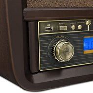 Electrohome Signature Vinyl Record Player Classic Turntable Natural Wood Hi-Fi Stereo System with AM/FM, CD, USB... N4