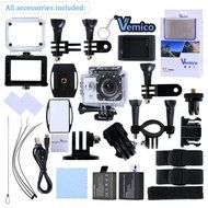 Vemico Action Camera 4K30FPS 16MP WIFI 2.0 Inch Screen Waterproof Sports Helmet Cam with Extra 1050 mAh Battery... N9