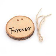 OrliverHL Wooden Rustic Forever Wedding Party Ring Pillow Cushion Rings Bearer Holder